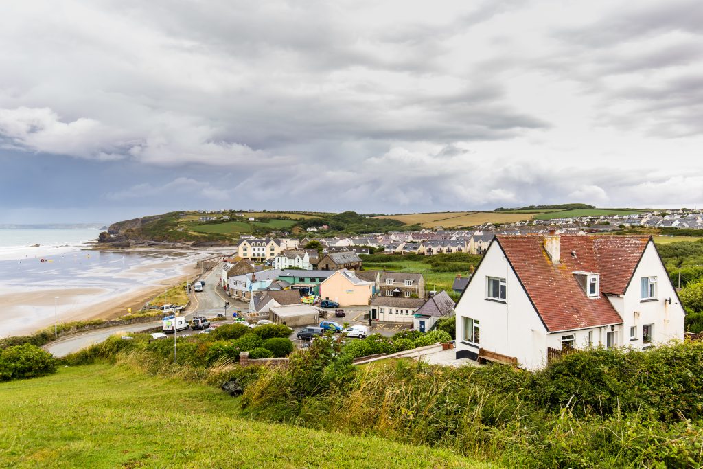 Photograph of the seaside village of Broad Haven in the Pembrokeshire Coast National Park