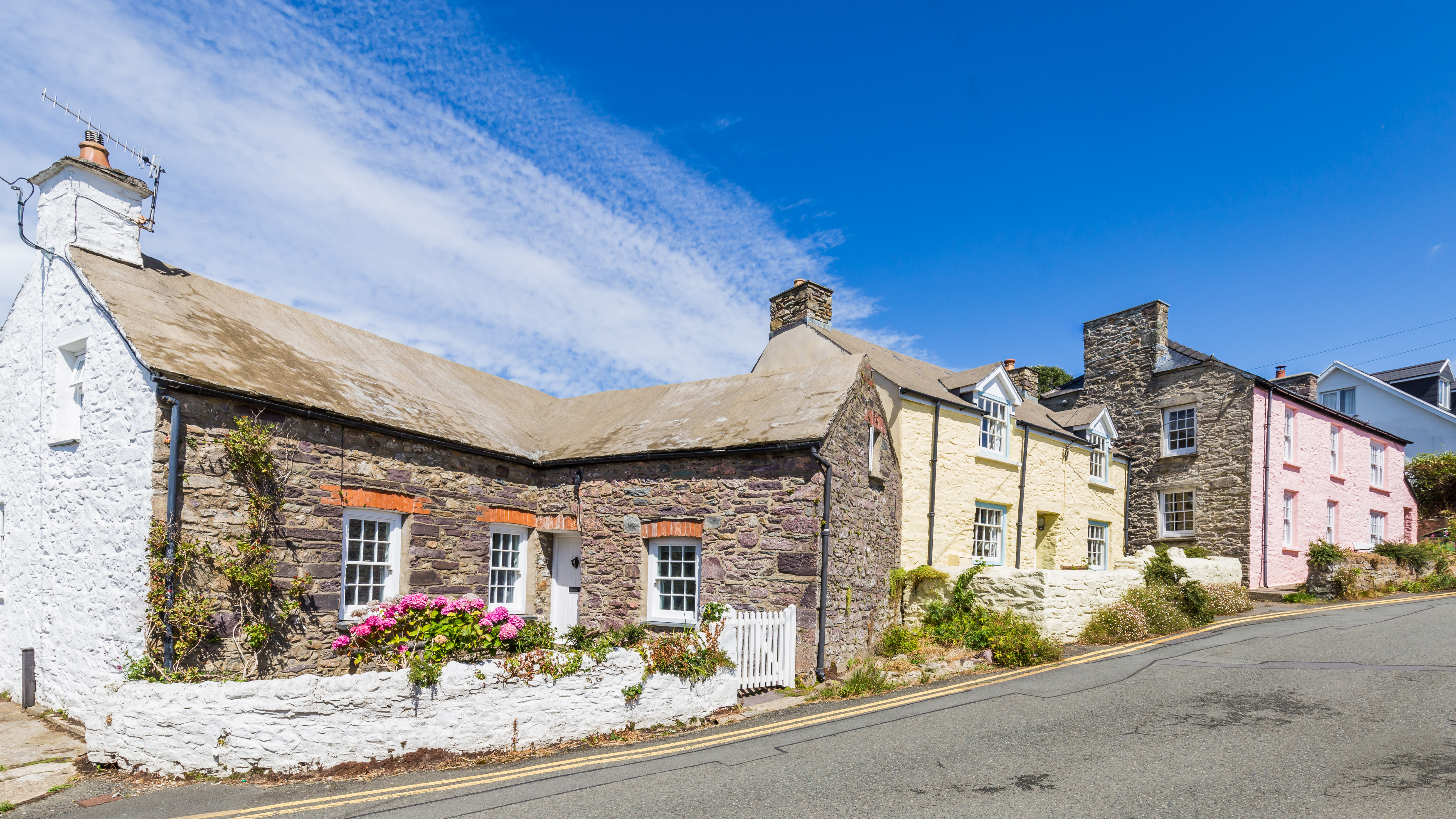 Colourful cottages in St Davids, Pembrokeshire