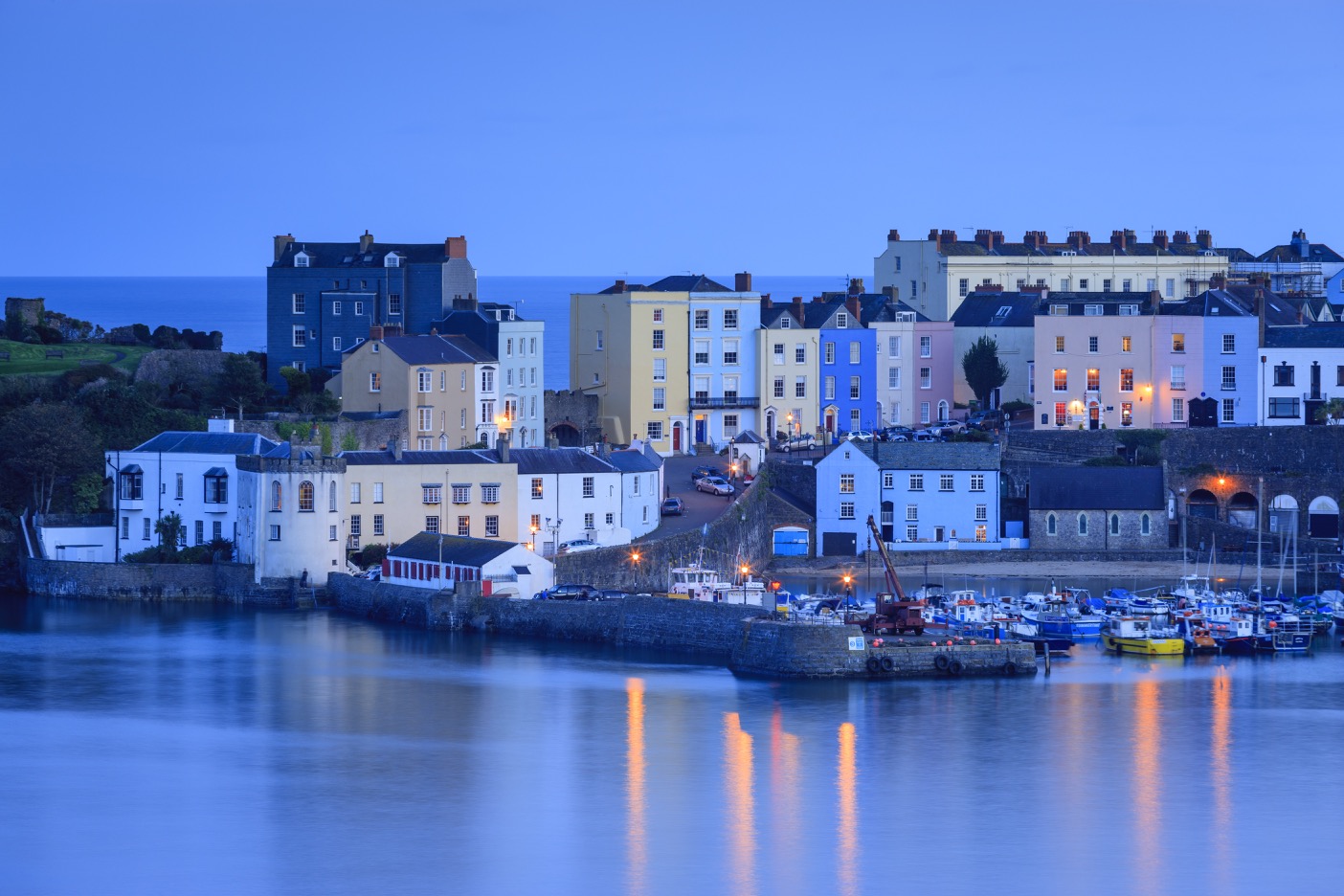 Tenby, Pembrokeshire in twilight