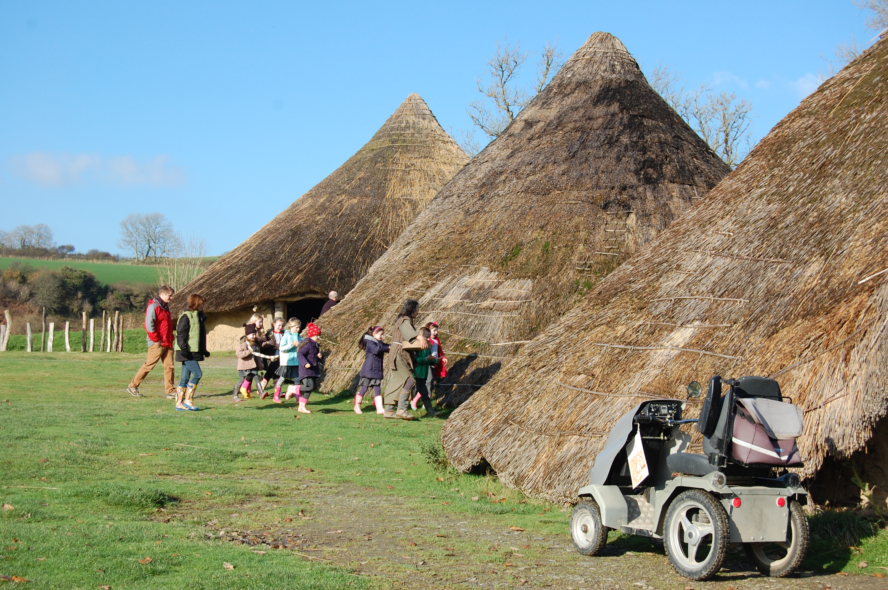 Castell Henllys Iron Age Village's all-terrain mobility scooter.