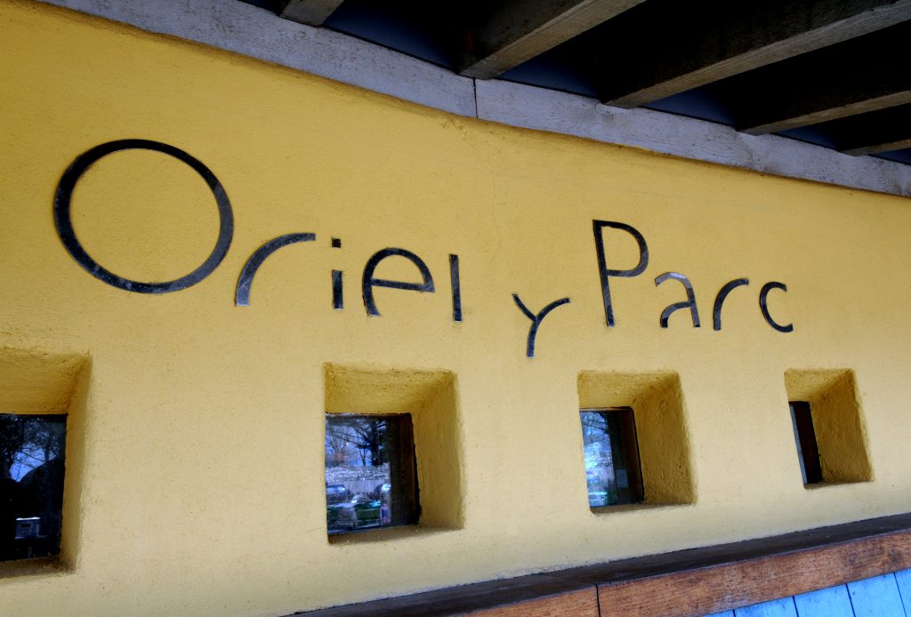 Oriel y Parc yellow wall