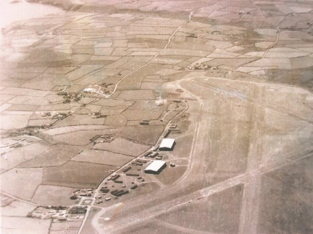 Black and white image of St David Airfield