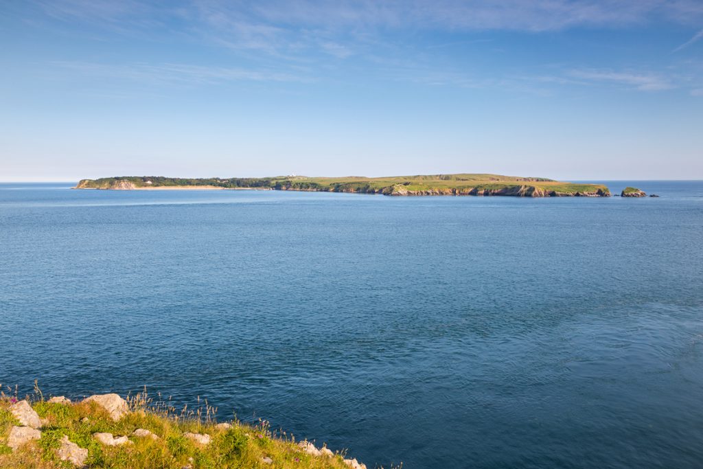 Caldey Island from the mainland at Penally