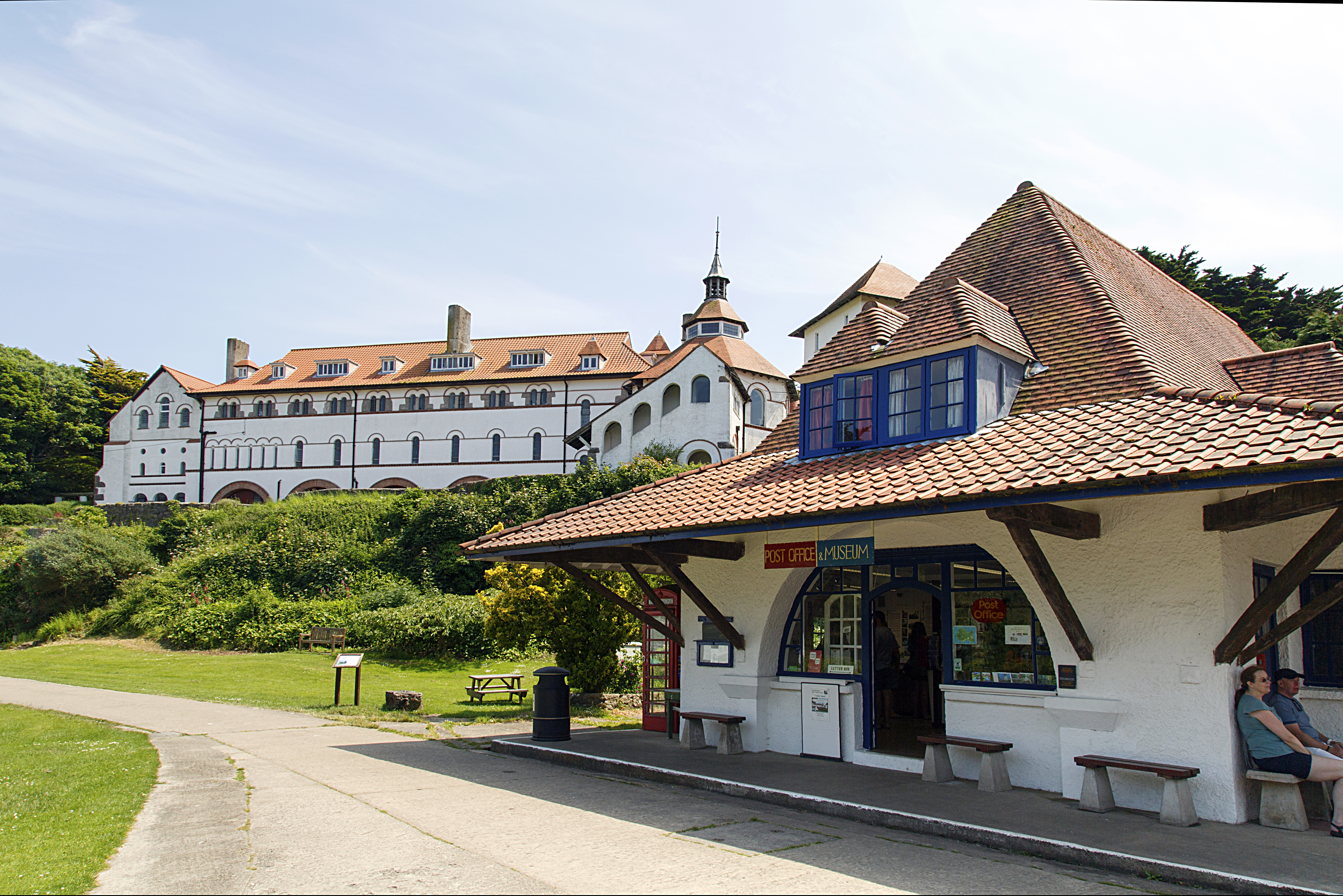 Monastry on Caldey Island, Pembrokeshire Coast National Park, Wales UK