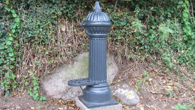 Restored cast iron tap in Goat Street, Newport