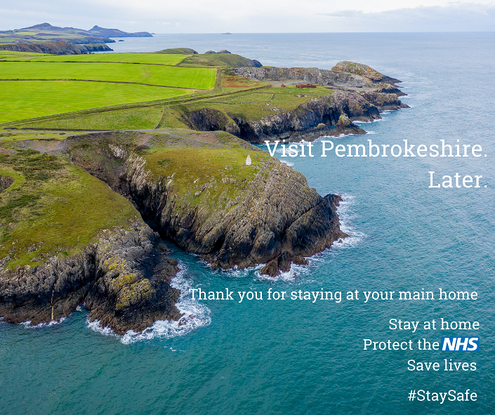 Image to encourage people to Visit Pembrokeshire later, after coronavirus pandemic is over