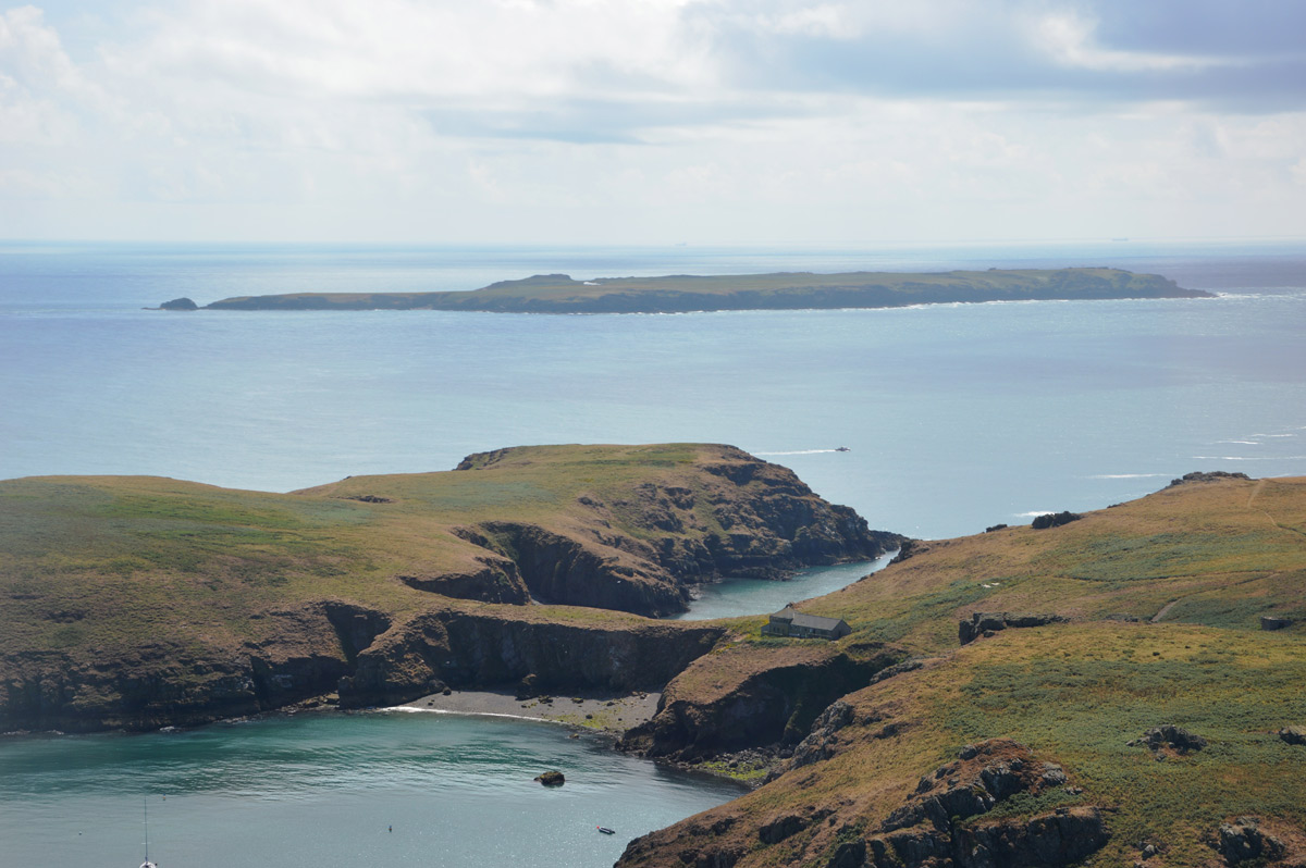 Aerial photograph of Skomer and Skokholm islands (by Lucy Griffiths)