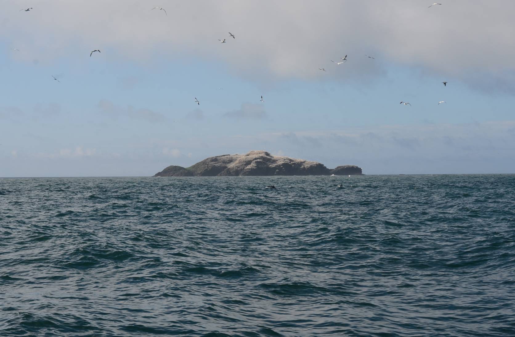 Rocky island viewed from the sea