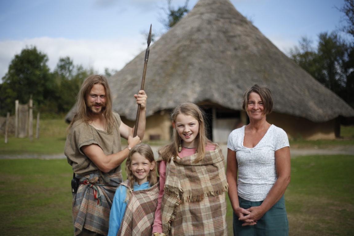 The Authority’s Chair, Cllr Di Clements presented the winner, Katie Jennings, with a cheque at Castell Henllys Iron Age Fort.