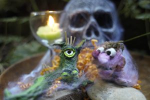 Colourful clay monsters