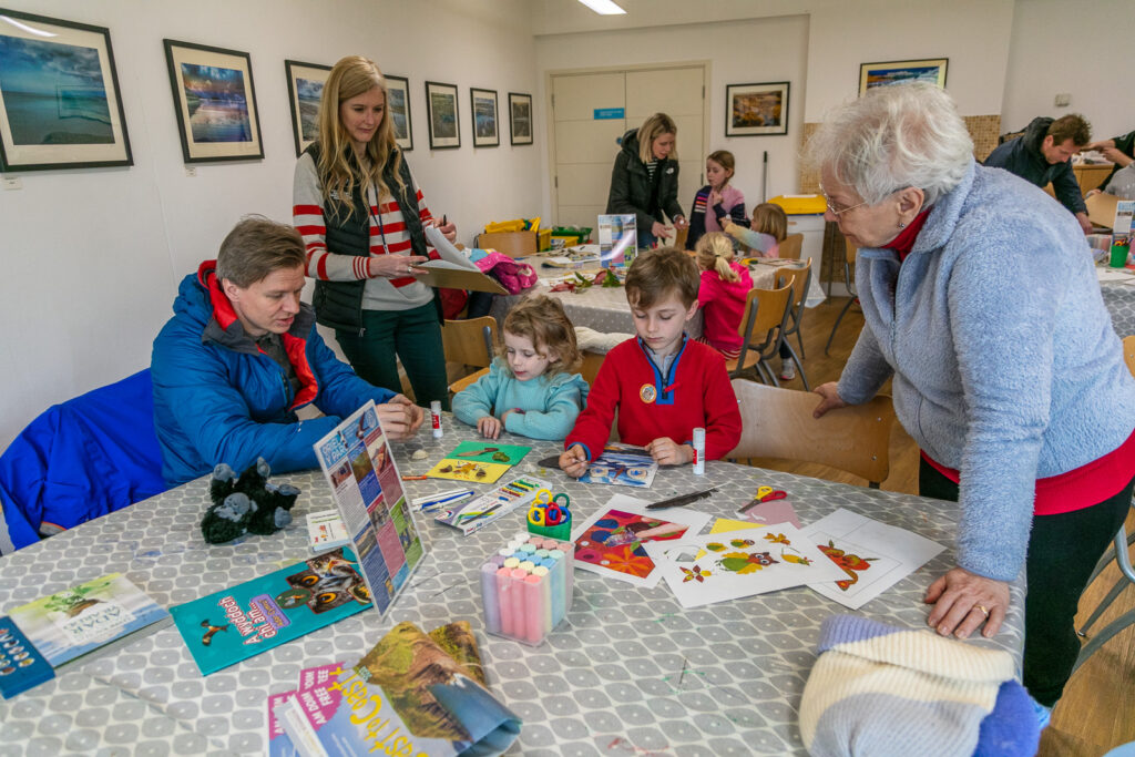Families Enjoying an Art Workshop