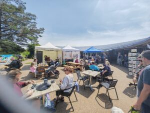 image of a crft market in the courtyard at Oriel y Parc