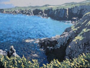 a painting of St Justinians by Geraint Hughes
